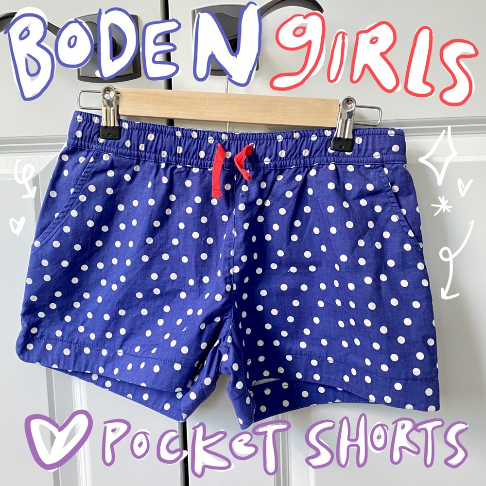 Boden Girls Polka Dot Shorts